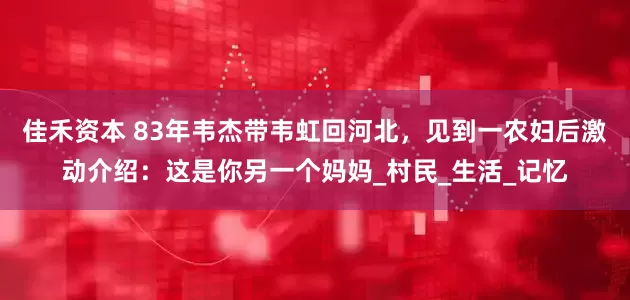 佳禾资本 83年韦杰带韦虹回河北，见到一农妇后激动介绍：这是你另一个妈妈_村民_生活_记忆
