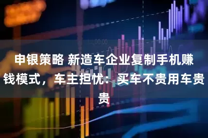 申银策略 新造车企业复制手机赚钱模式，车主担忧：买车不贵用车贵