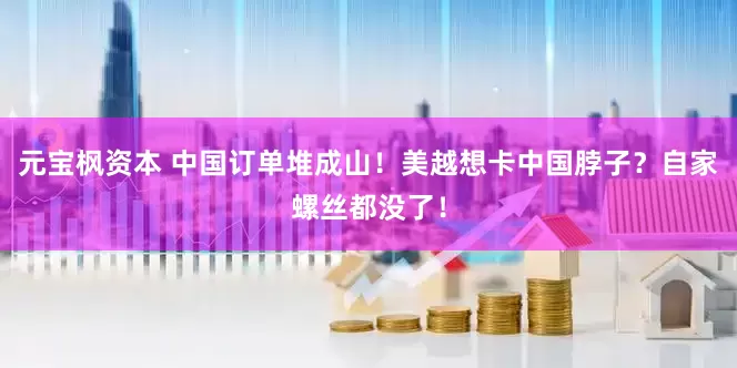 元宝枫资本 中国订单堆成山！美越想卡中国脖子？自家螺丝都没了！