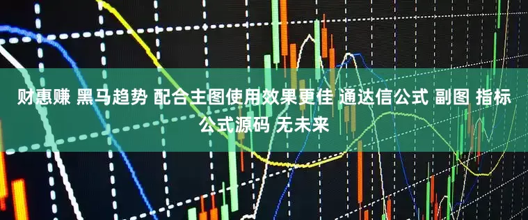 财惠赚 黑马趋势 配合主图使用效果更佳 通达信公式 副图 指标公式源码 无未来