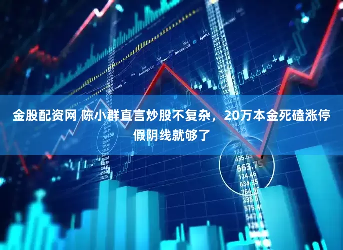 金股配资网 陈小群直言炒股不复杂，20万本金死磕涨停假阴线就够了